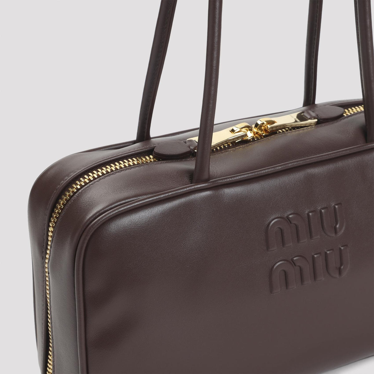 Miu Miu Leather Shoulder Bag Brown