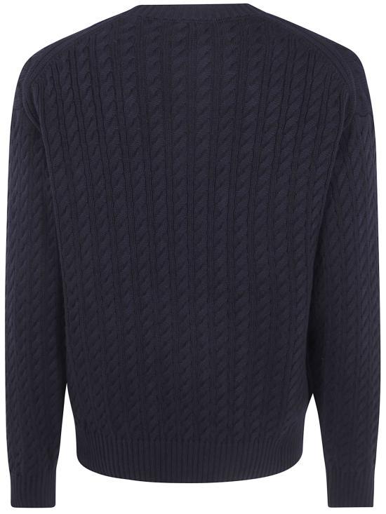 KENZO Round Neck Knit Sweater for Men FG6 5PU812 3LK 99J BLACK DOM