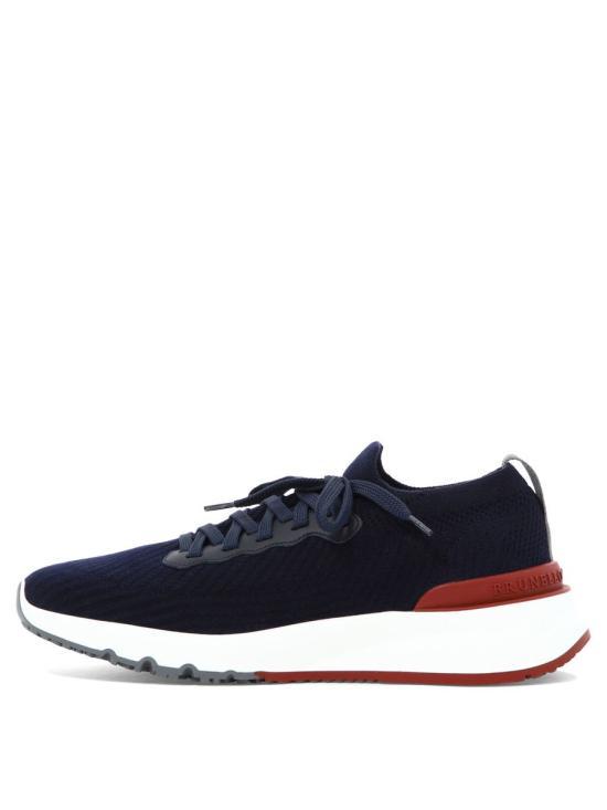 Brunello Cucinelli Navy Mesh Sneakers MZUPMBO252CP307 DOM