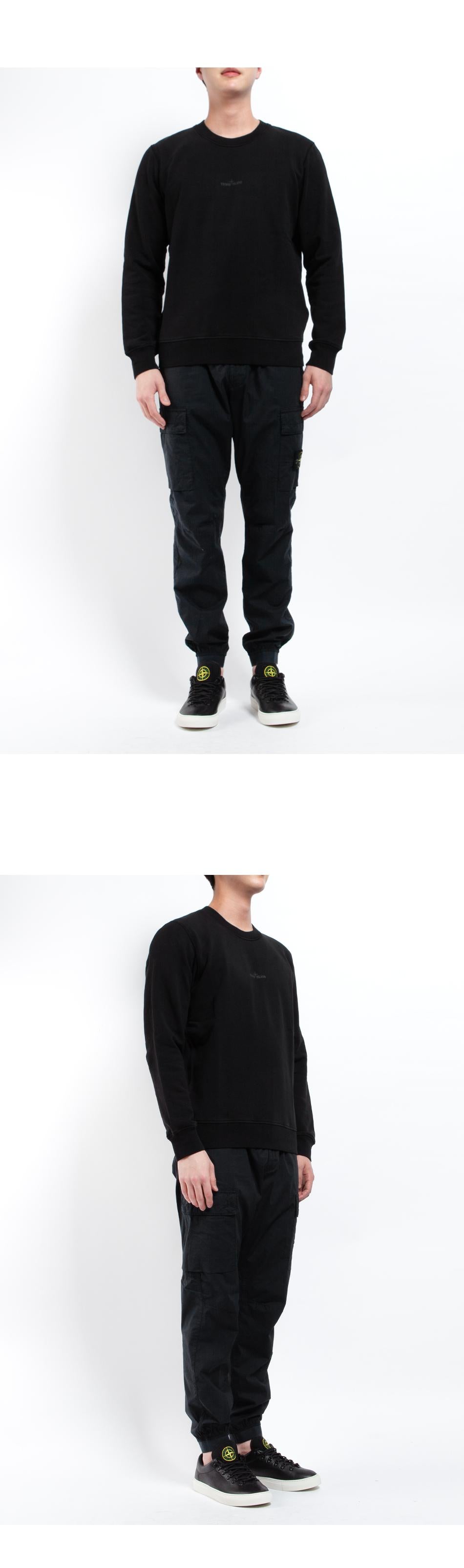 STONE ISLAND Front & Back Logo Print Regular Fit Sweatshirt 6100665 S0083 V0029