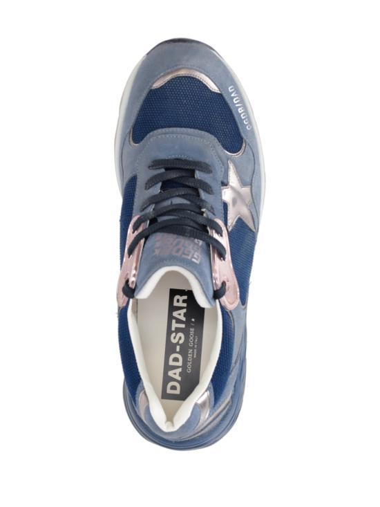 GOLDEN GOOSE Blue Denim Grey Low-Top Sneakers for Men