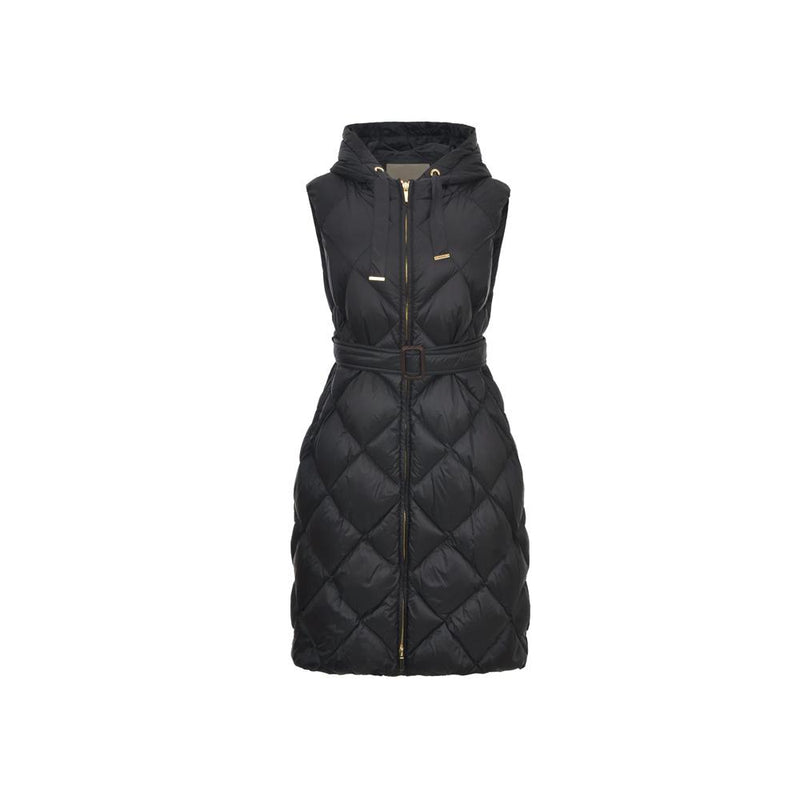 Max Mara Hooded Quilted Puffer Coat Black 252929 6075