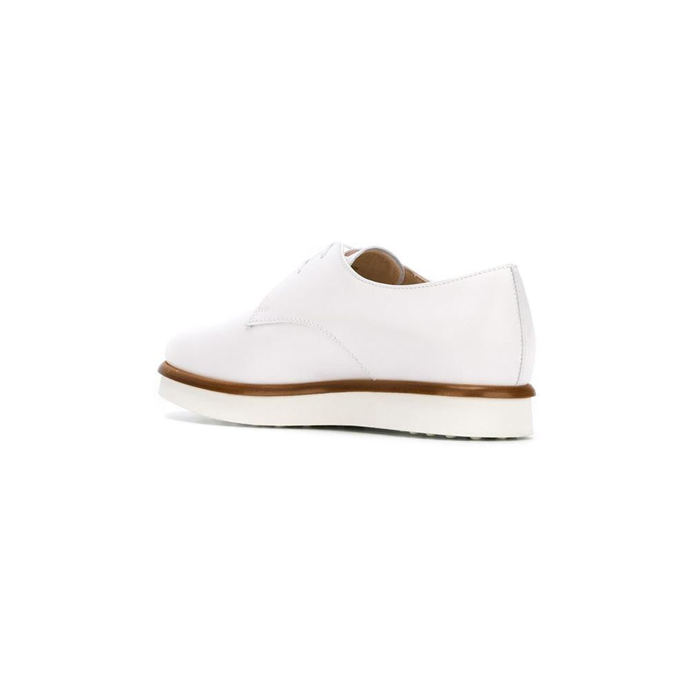 Tods Women’s White Lace Derby Shoes Loafers