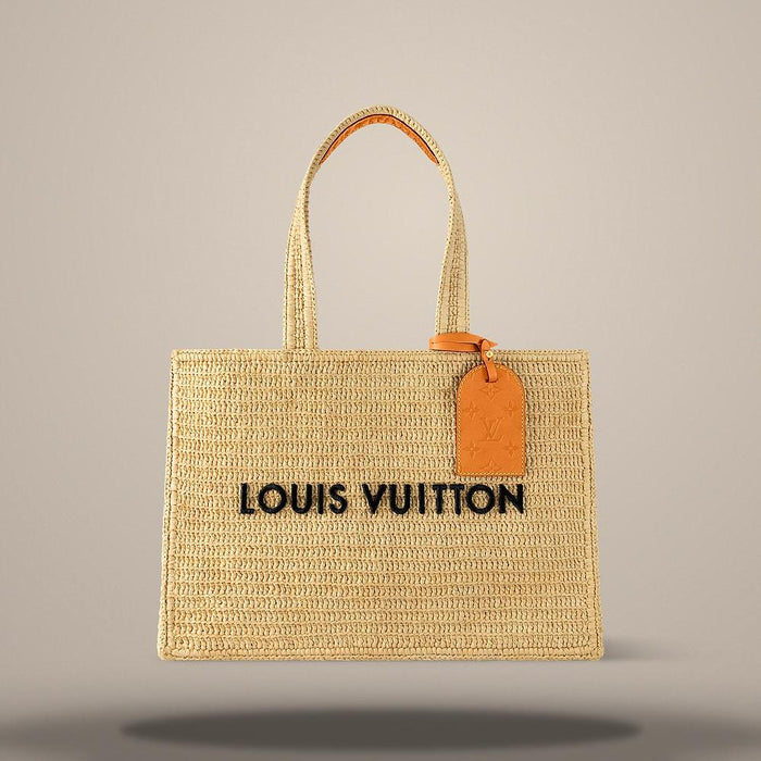 Louis Vuitton Summer Shopper Tote MM Natural Beige Tote Bag