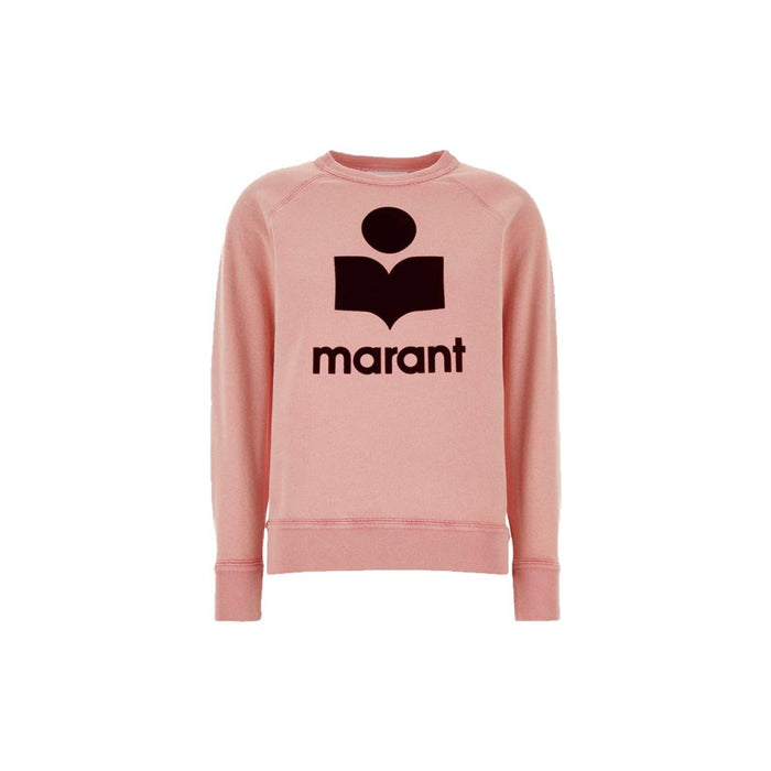 Isabel Marant Velvet Logo Sweatshirt Bubblegum Burgundy
