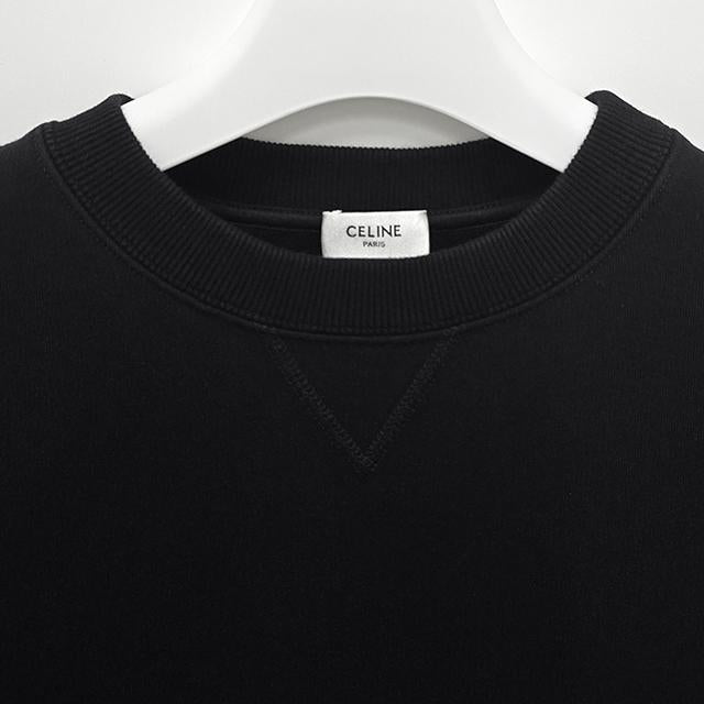 CELINE Triomphe Embroidered Cotton Fleece Sweatshirt