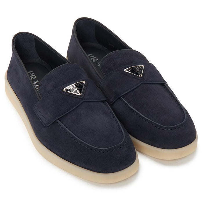PRADA Black Leather Penny Loafers Men’s Shoes