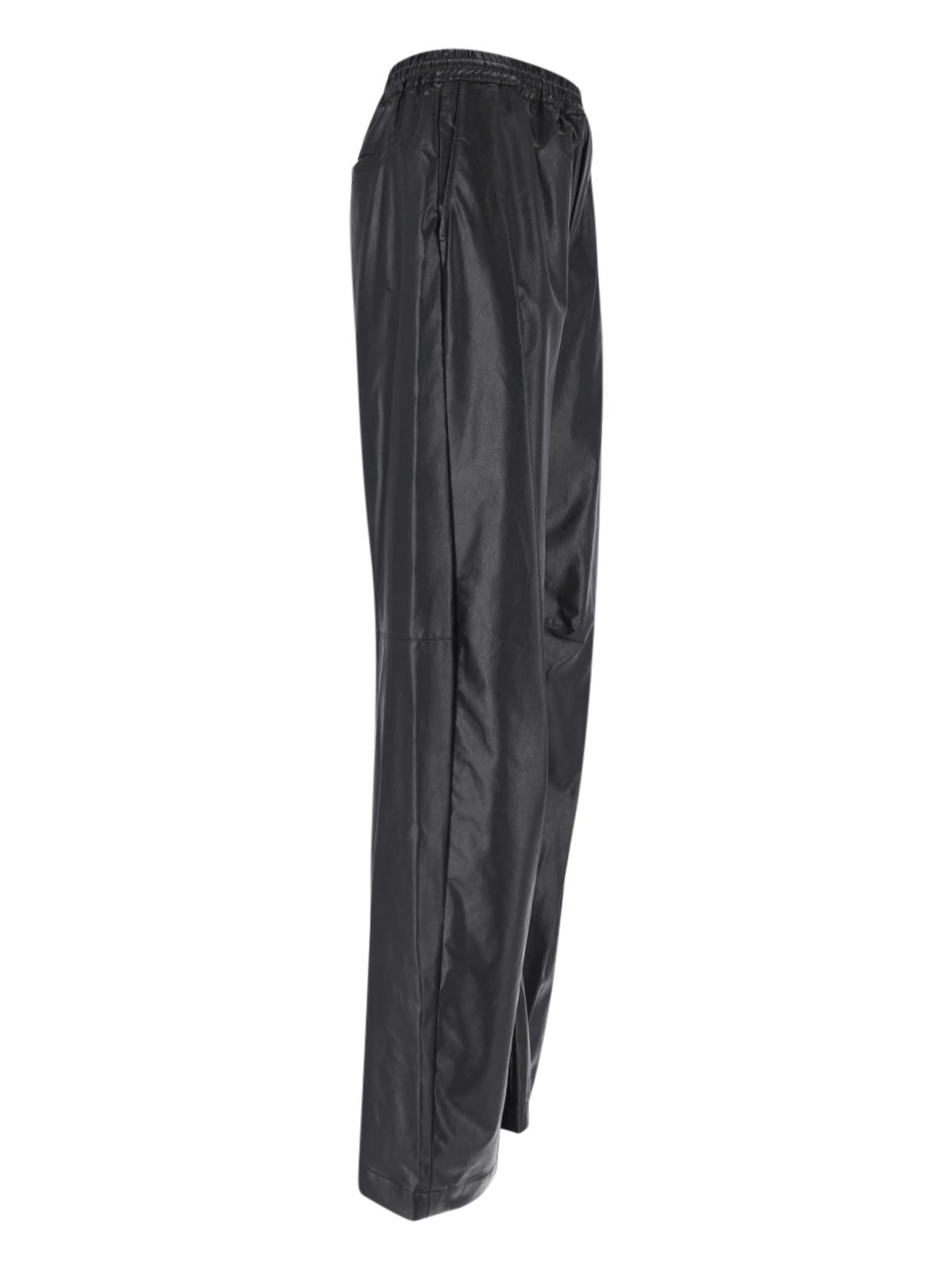 Maison Margiela Black Leather Trousers Women’s Pants