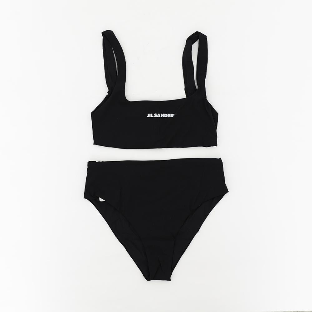 JIL SANDER Classic Plus Logo Swim Bikini Black Women’s Set