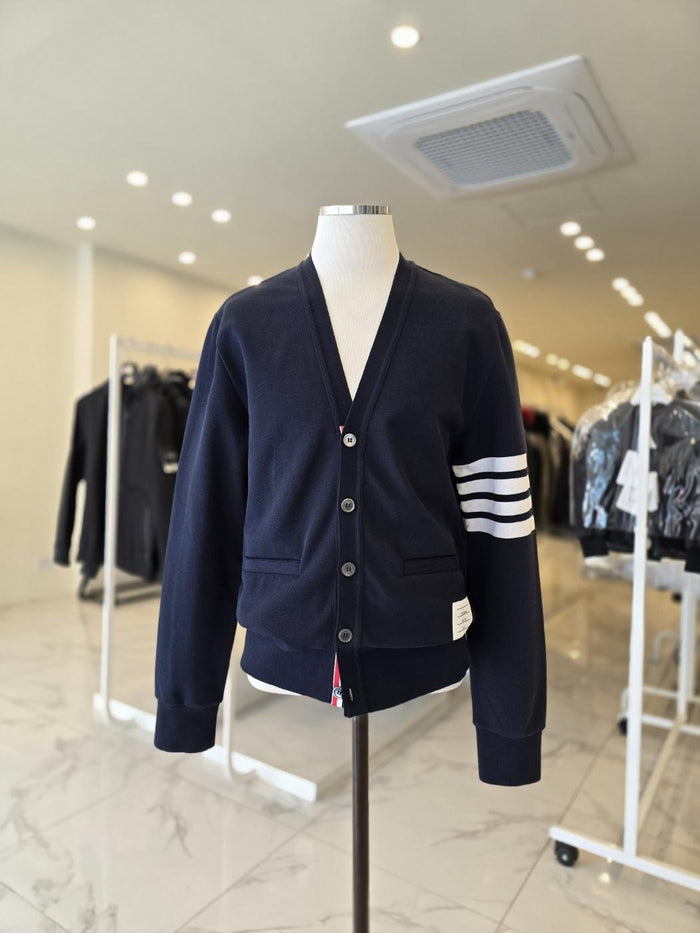 THOM BROWNE Varsity Piqué Button Cardigan MJT 325A J0008 415