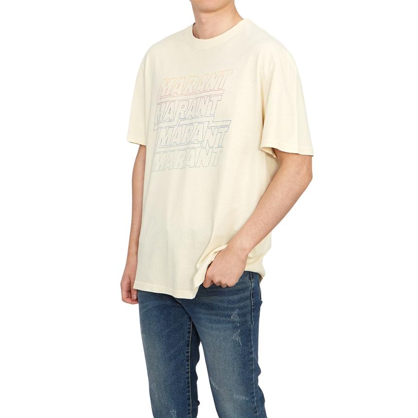 Isabel Marant Hugo Men’s Short Sleeve T-Shirt White Cotton