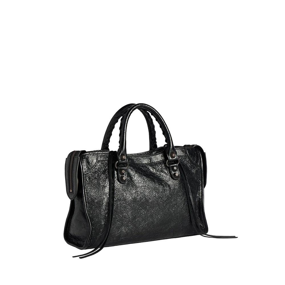 BALENCIAGA Le City Tote Bag Black Leather Handbag