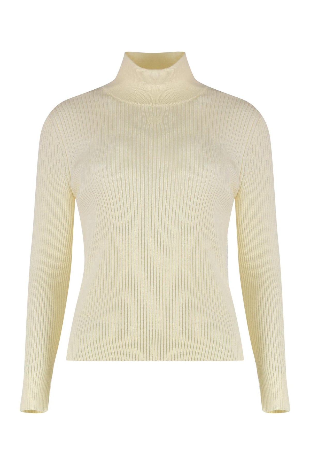 CELINE Wool Turtleneck Knit Sweater Ivory Women