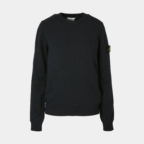 STONE ISLAND Kids Knit Navy Sweatshirt Adult Fit