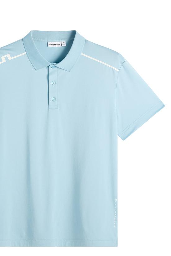 J LINDEBERG Forget-Me-Not Blue Performance Polo Shirt for Men GMJT14643 O127