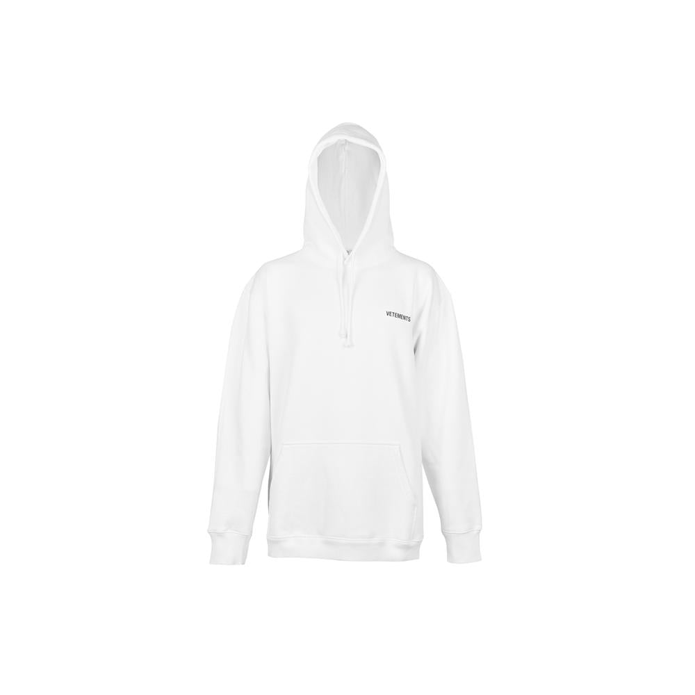 Vetements Women’s Oversized Logo Print Hoodie White