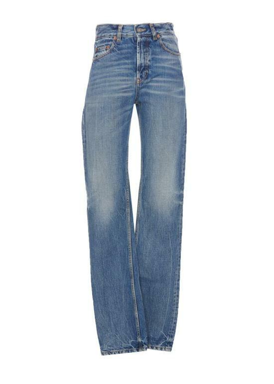 Saint Laurent Slim Denim Jeans Navy Women’s