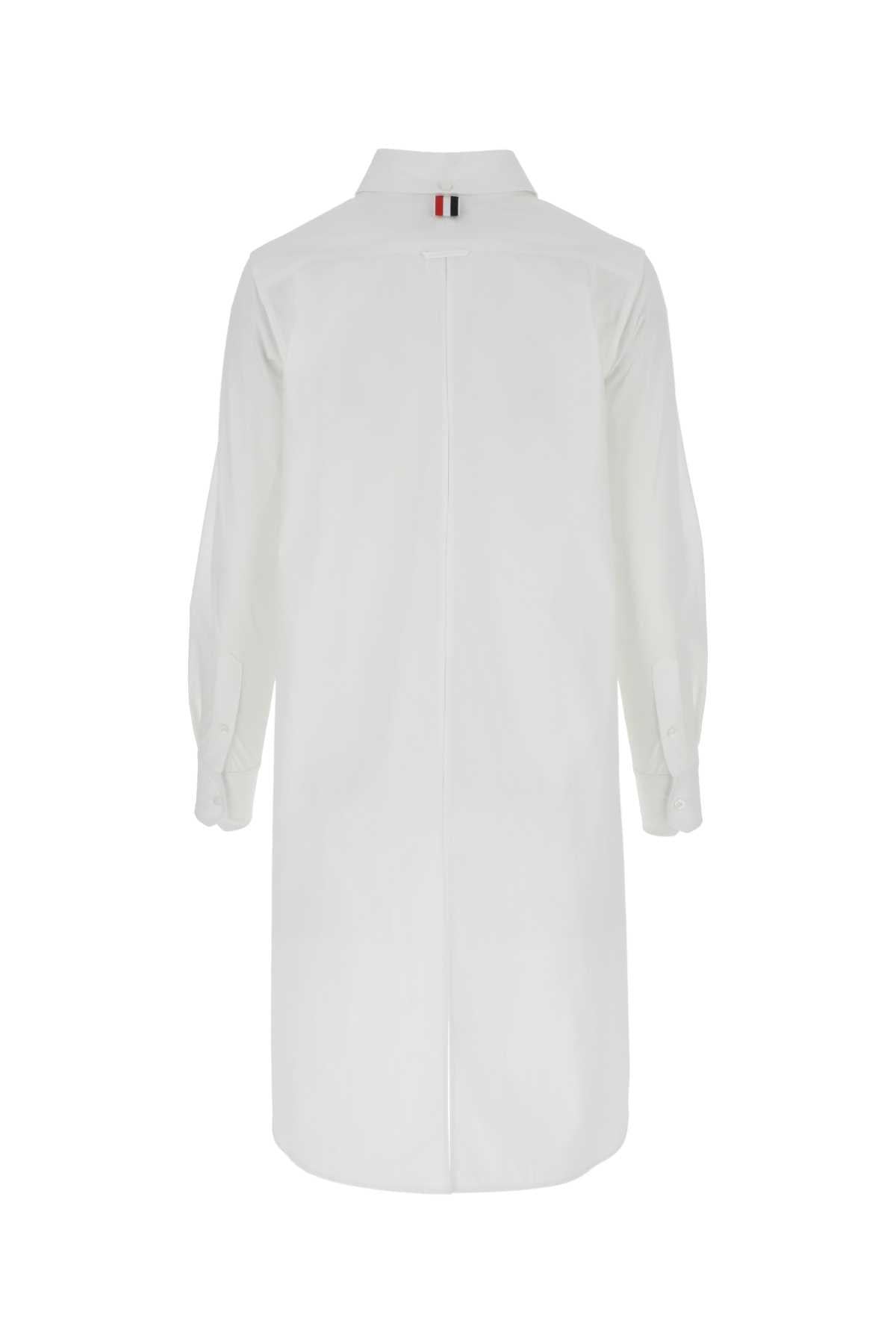 THOM BROWNE White Long Sleeve Cotton Shirt for Women