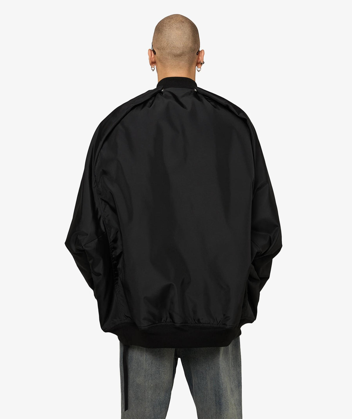 Rick Owens DRKSHDW Convertible Jumbo Peter Flight Jacket Black