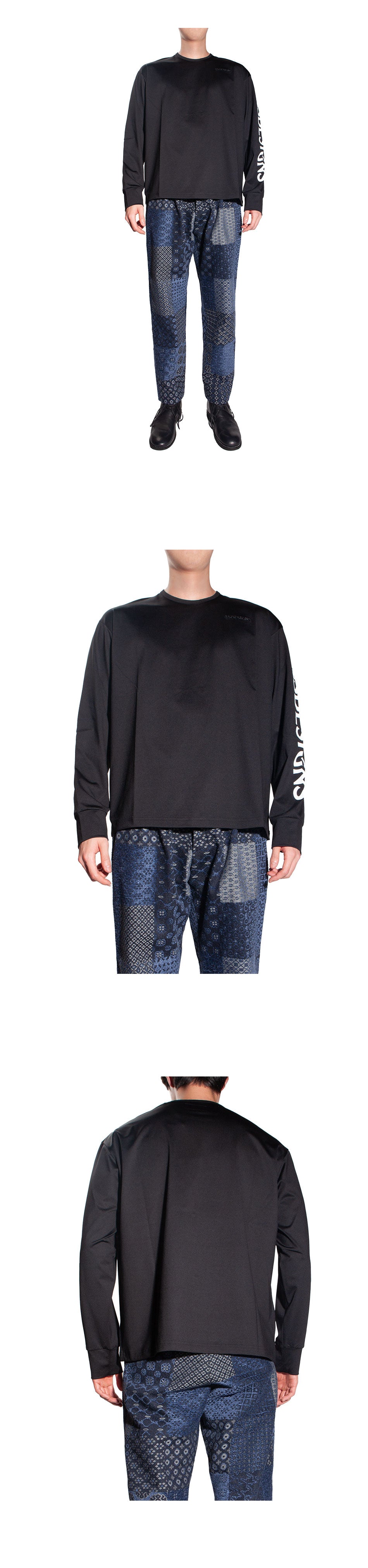 4SDESIGNS Men's Logo Polyamide Long Sleeve T-Shirt 460 L0940 90