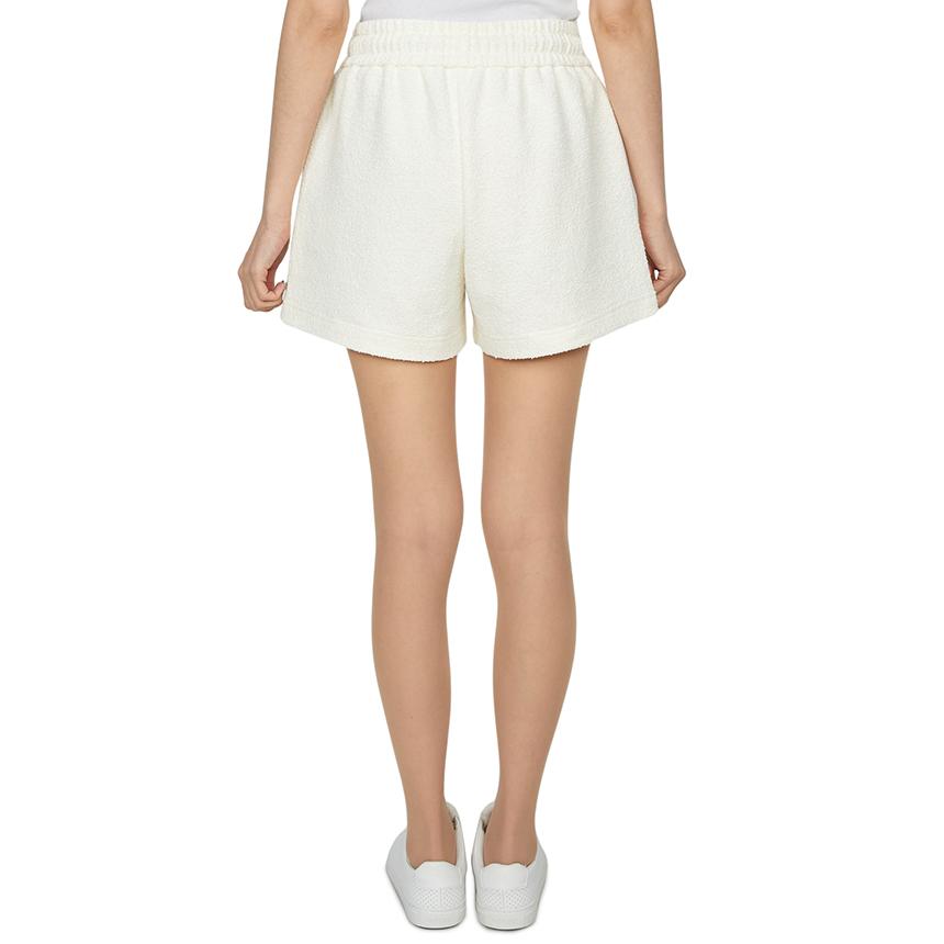 Moncler Women’s Cotton Blend Logo Trim Short Shorts White