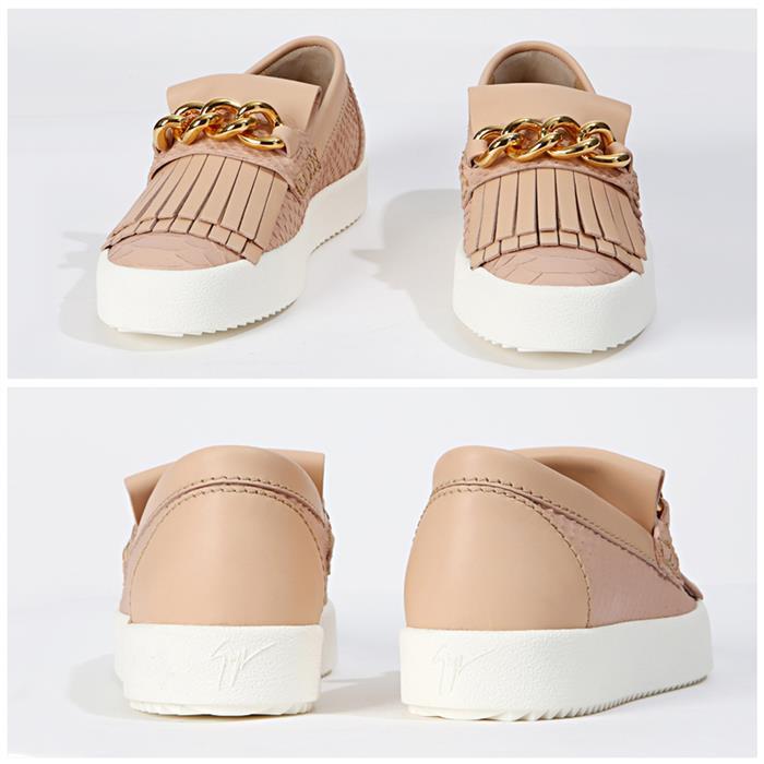 Giuseppe Zanotti Gold Chain Low-Top Sneakers RS7026 SHEL