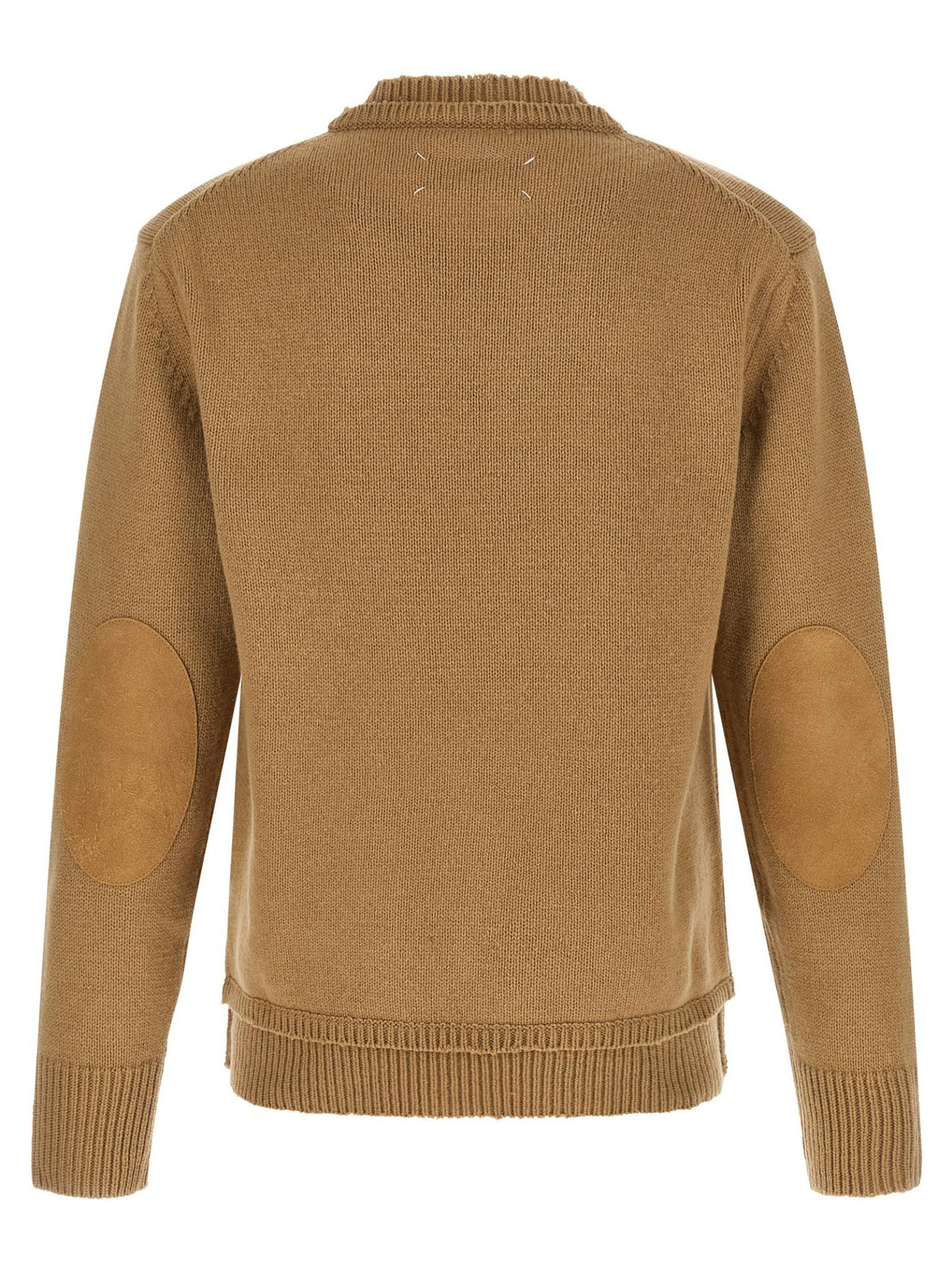 Maison Margiela Gray Wool Round Neck Knit Sweater for Men
