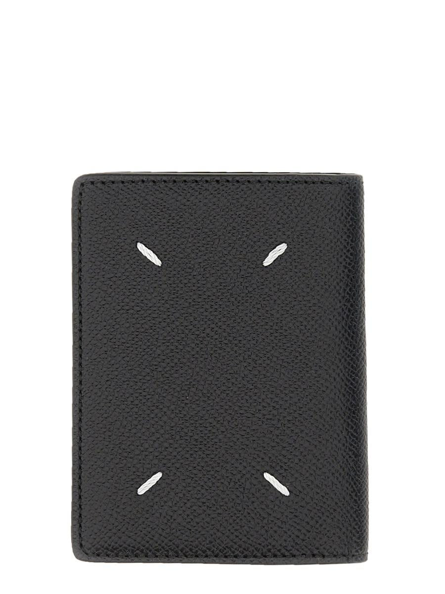 Maison Margiela Black Leather Bifold Wallet for Men