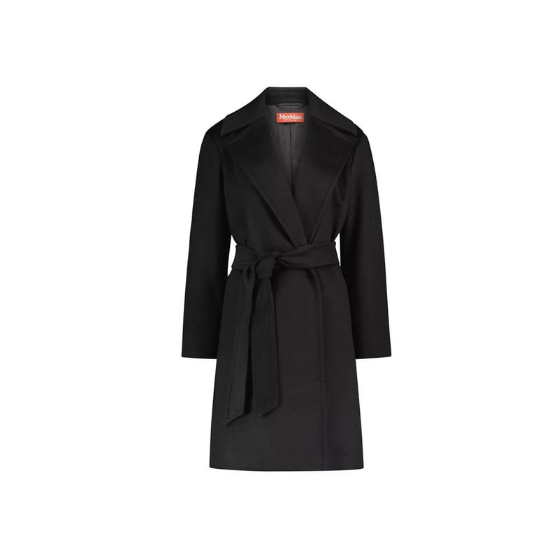 Max Mara TIGRE Belted Wool Coat Black