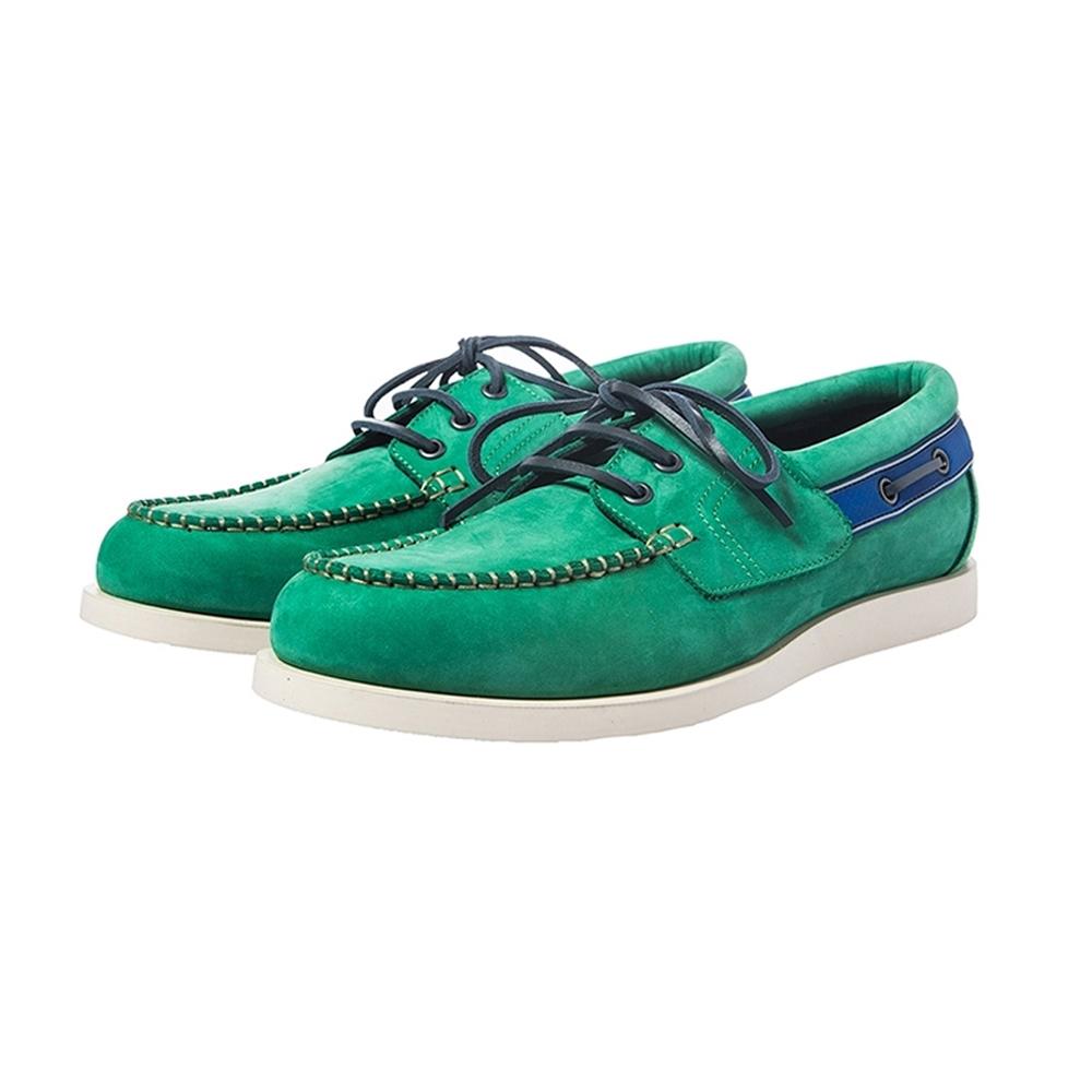 Dsquared2 Green Nubuck Boat Shoes Loafers for Men VA402 V097 8077
