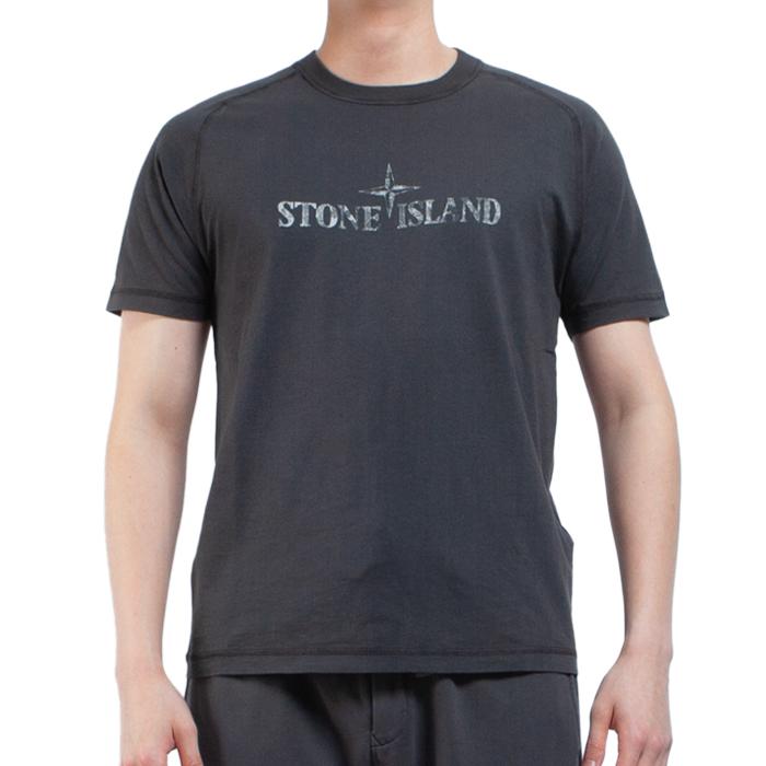 STONE ISLAND Reflective Logo Organic Cotton Slim Short Sleev 2100020 S0081 V0065