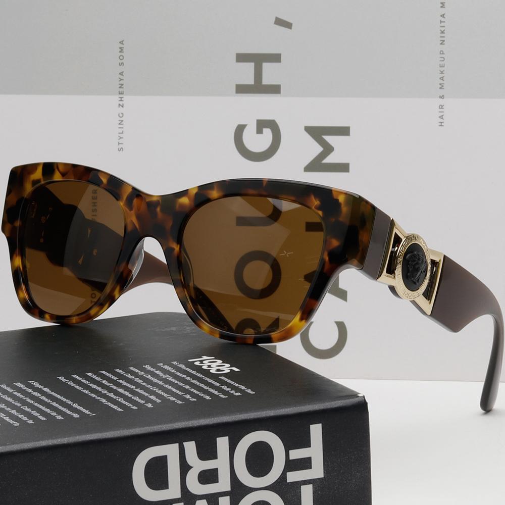 Versace Black Acetate Medusa Oversized Unisex Sunglasses