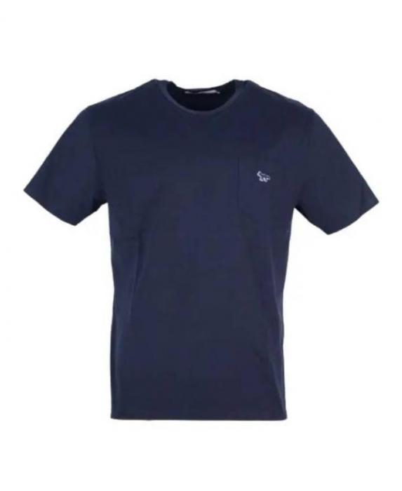 Maison Kitsune Navy Fox Patch Classic Pocket T-Shirt HM00136 KJ0008 NAP480
