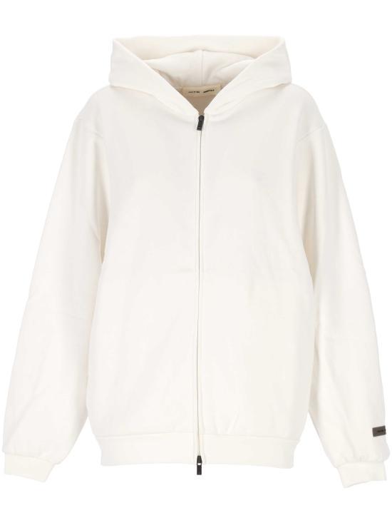 Fear of God Bright White Fleece Zip-Up Hoodie Women’s 192 SP257444 FWBRIGHTWHITE