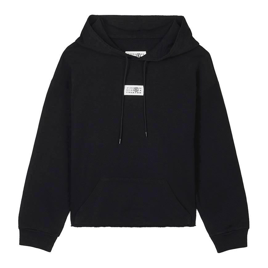 Maison Margiela Women’s Cotton Hooded Sweatshirt Black
