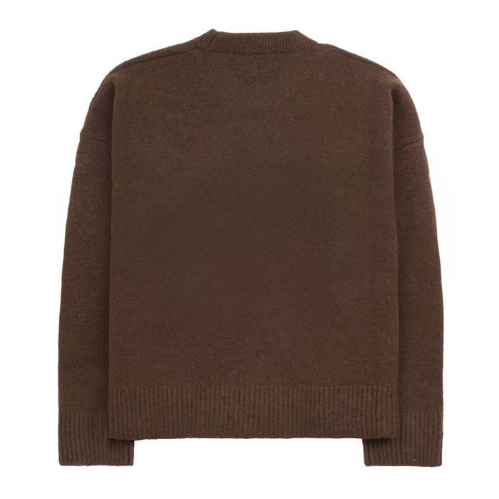 AMI Big Heart Logo Alpaca Crewneck Knit Sweater for Men