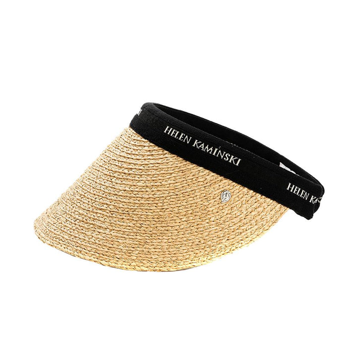 HELEN KAMINSKI Natural Black Logo Bianca 12 Sun Visor Cap