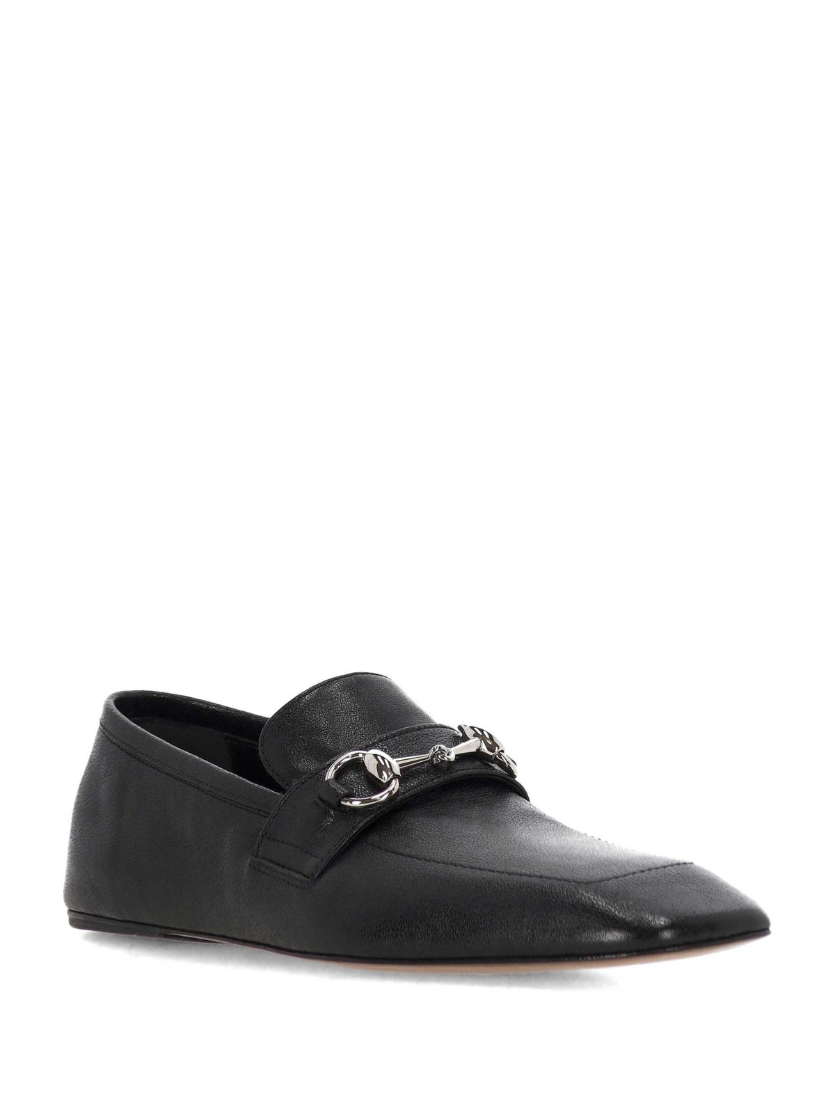 GUCCI Black Leather Loafer Shoes for Women