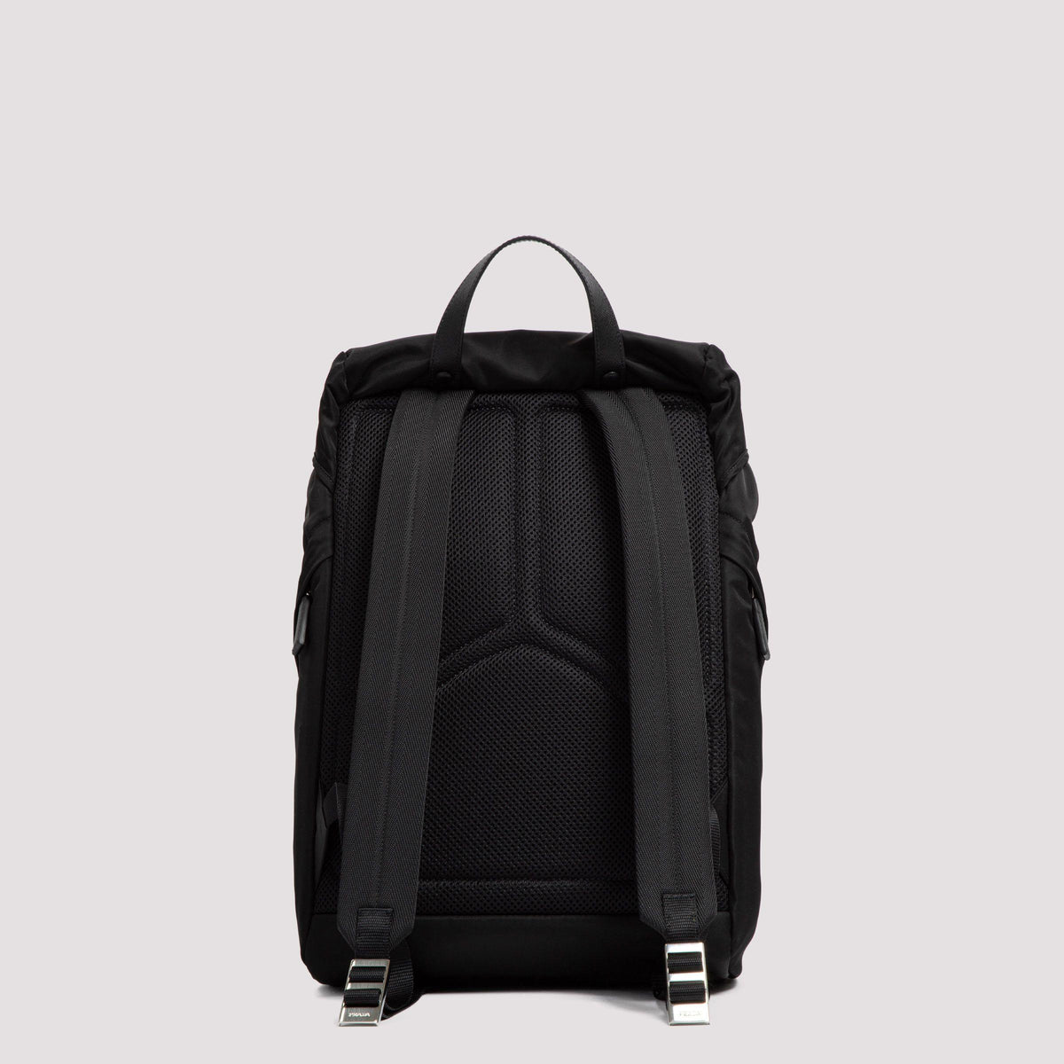 PRADA Black Nylon Leather Backpack