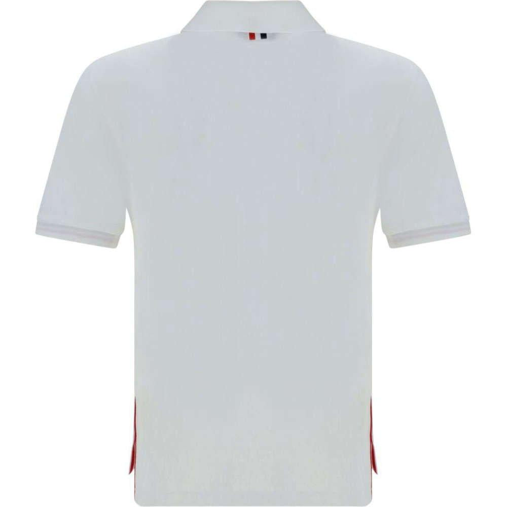 THOM BROWNE RWB Pocket White Cotton Polo T-Shirt Unisex