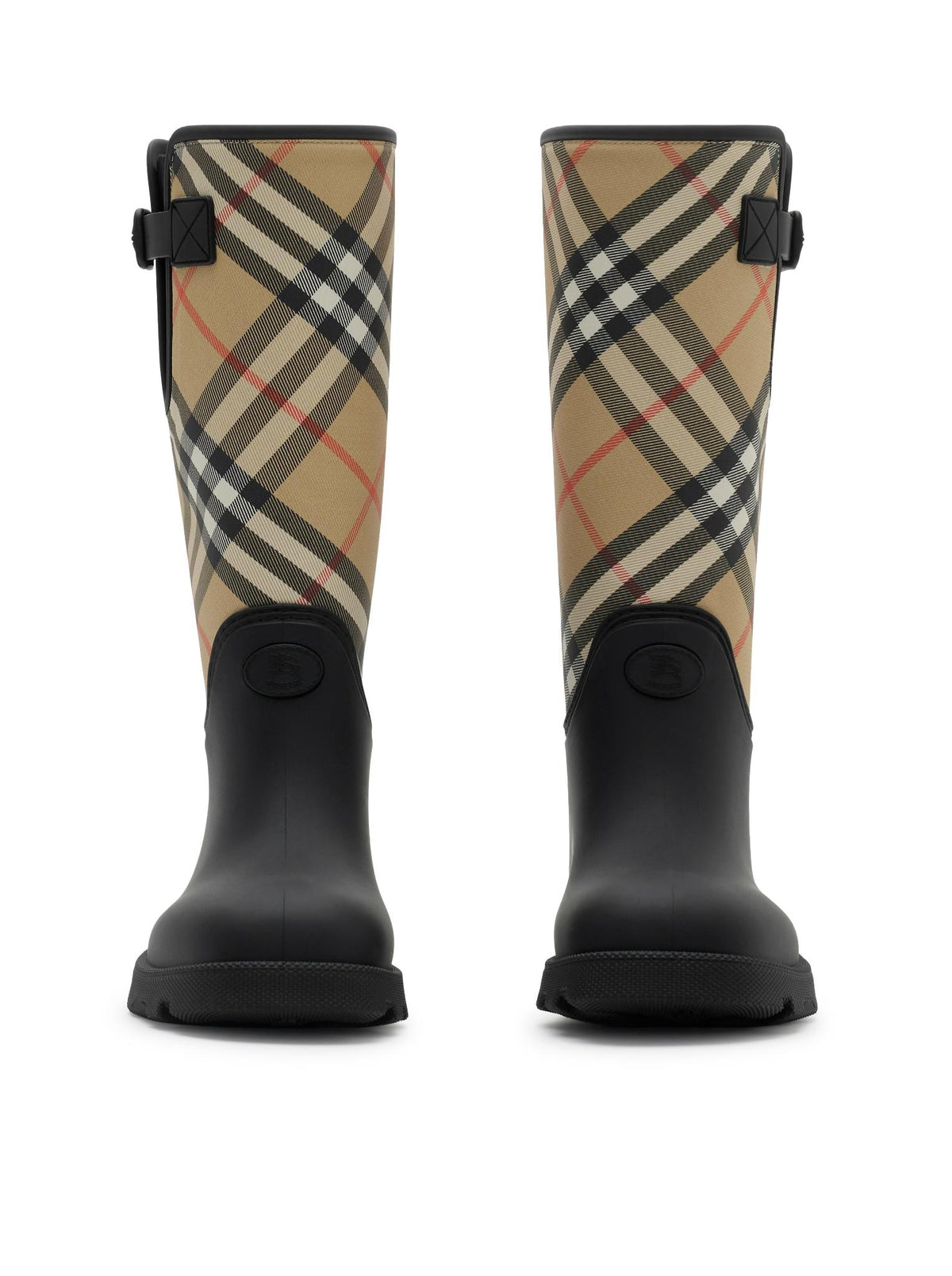 BURBERRY Black Leather Mid-Calf Boots