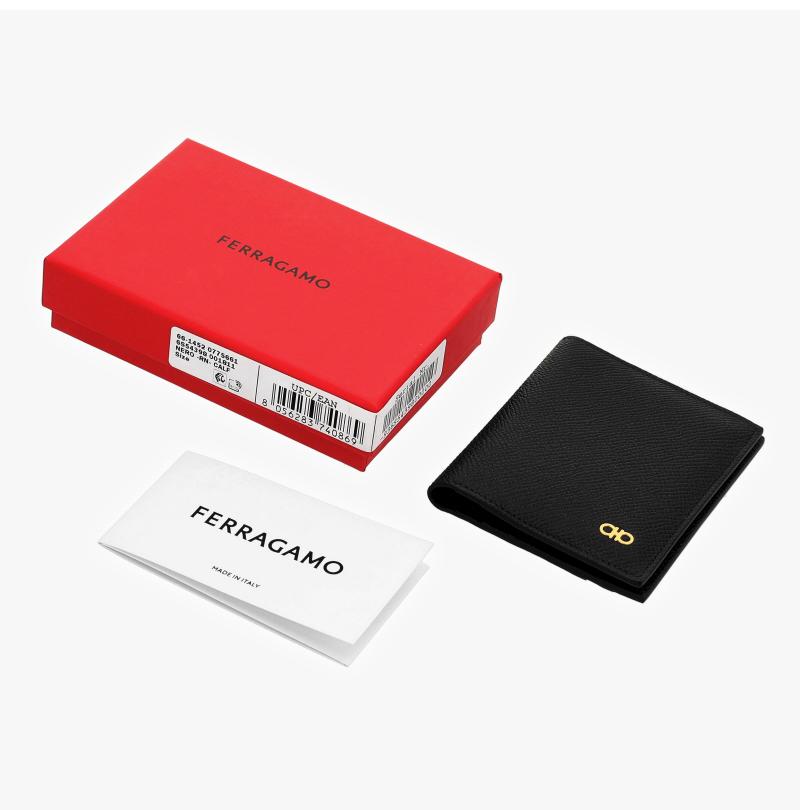 Ferragamo Leather Card Holder for Men 0775661