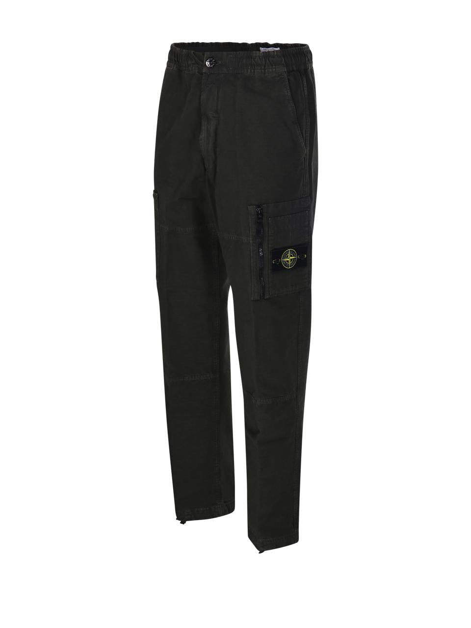 STONE ISLAND Cotton Cargo Pants for Men, Black