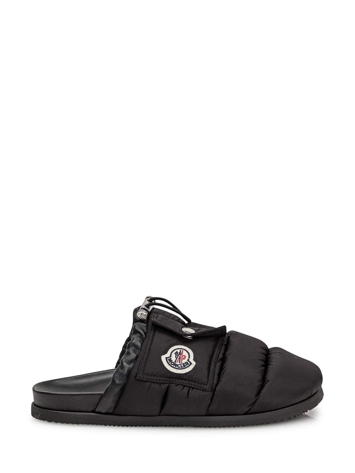 Moncler Black Leather Sandals for Women