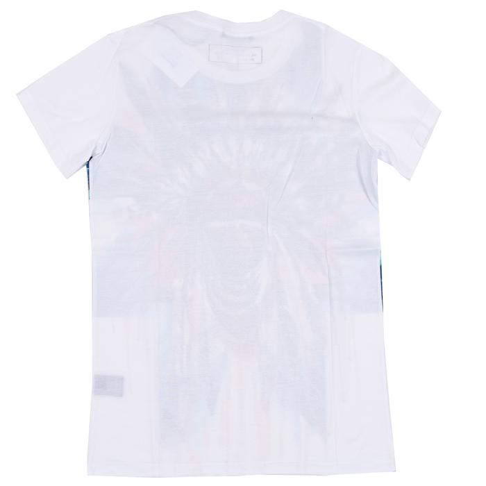 Balmain Indian Print Short Sleeve T-Shirt Women White