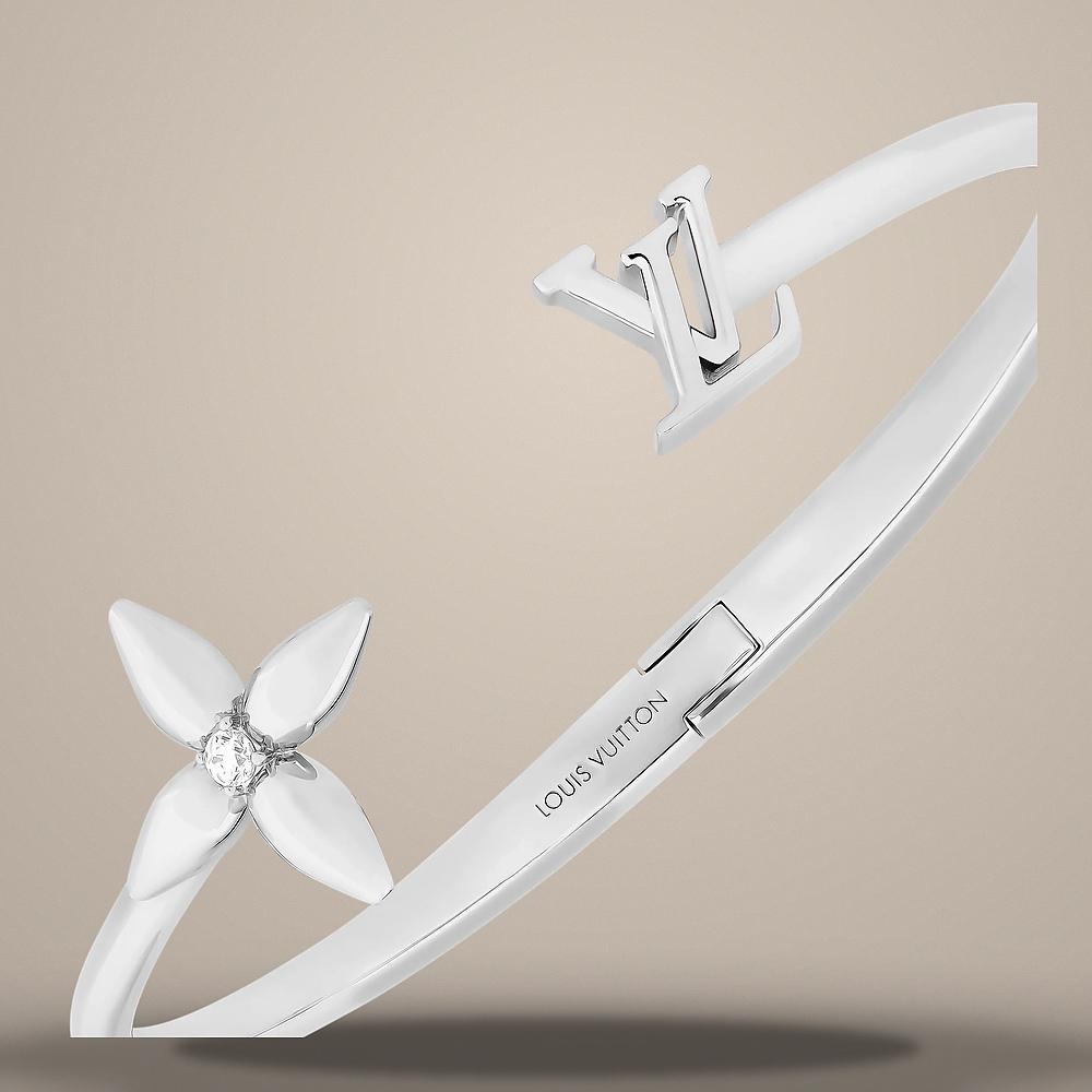 Louis Vuitton Louise Signature Bracelet Palladium-Finish Metal M1671
