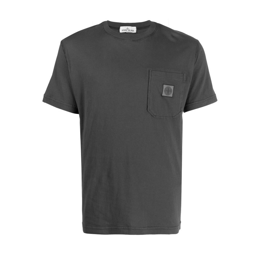 STONE ISLAND Men's Logo Pocket T-Shirt Charcoal 761521957 V0065