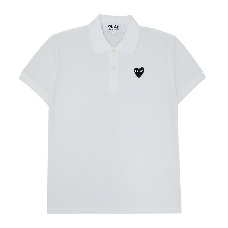 Comme des Garcons Black Logo Patch Men’s Short Sleeve Polo Shirt
