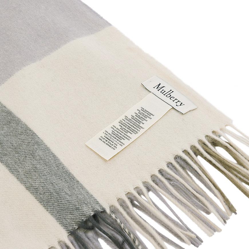 Mulberry Women’s Large Check Wool Scarf VS4295 889 W563