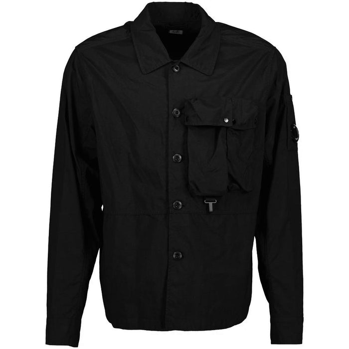 CP Company Lens Badge Shirt Jacket Black
